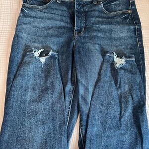 Maurices Women's Blue Distressed Jeans